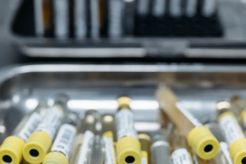 Specimen tubes prepared for non-DOT workplace drug testing