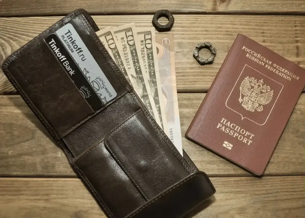 Passport and travel documents prepared for departure